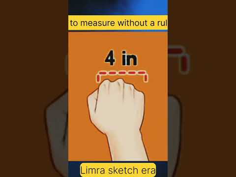 how to measure without a ruler 📏inches measuring with finger inche tap ke bina naap kese le #short