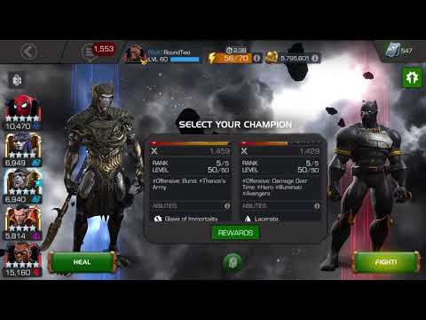 4 Star Rank 5 Corvus Glaive vs ROL Black Panther and Scarlet Witch