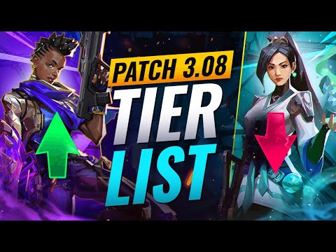 NEW UPDATE: BEST Agents TIER LIST! - Valorant Patch 3.08