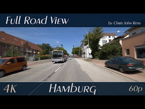 Hamburg, Germany: Billstedt - Steinbeker Hauptstraße, Billstedter Hauptstraße - 4K (UHD/2160p/60p)