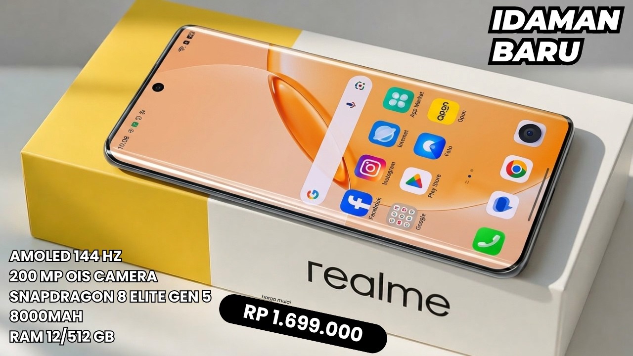 IDAMAN BARU‼️RAM 12/512GB, 8000MAH | HP REALME TERBARU DAN TERBAIK 2026
