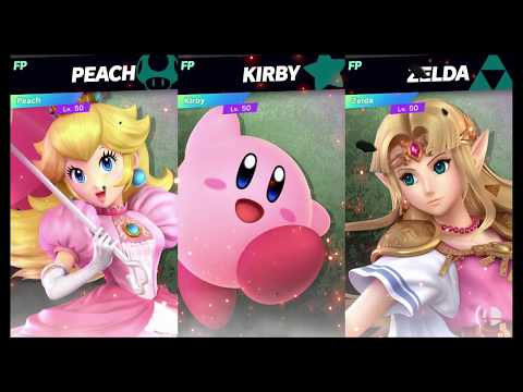 Super Smash Bros Ultimate Amiibo Fights   Request #9656 Peach vs Kirby vs Zelda