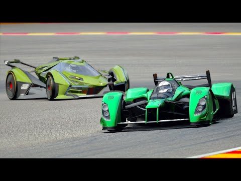 Lamborghini V12 Vision GT vs Red Bull X2010 at Spa