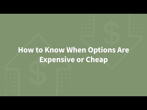 How to Know When Options are Expensive or Cheap