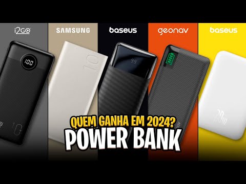 Top 5 Melhores POWER BANKS em 2024? Carregadores Portáteis 🔋