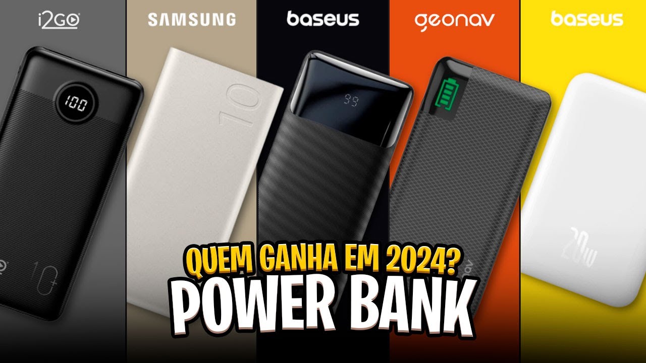 Top 5 Melhores POWER BANKS em 2024? Carregadores Portáteis 🔋