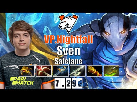 Sven Safelane | VP.Nightfall | SCARY SVEN WTF DAMAGE | 7.29d Gameplay Highlights