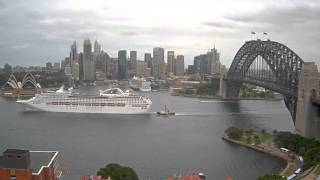 Dawn Princess departing Sydney Harbour 7 April 2016