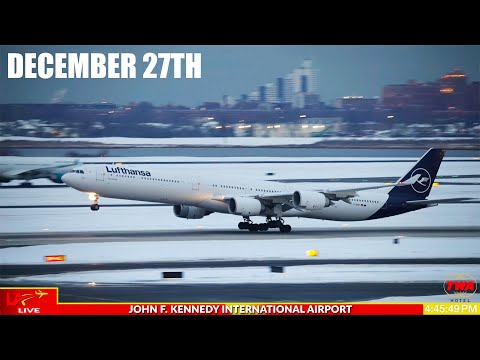 🔴LIVE WINTER STORM Holiday Travel Rush at JFK! | DECEMBER 27, 2025