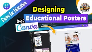 How to Design Educational Posters in Canva | Step by Step Tutorial by Genius Junkie