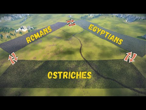 Battle Of 3 Armies: Romans - Egyptians - Ostriches - UEBS 2