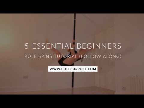 5 Essential Pole Spins for Beginners Tutorial  (Chair, Pike, Front Hook, Viva, Fan Kick)
