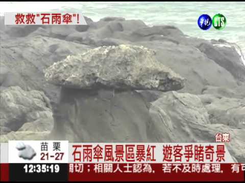 大自然摧殘 台東"石雨傘"剩2枝!