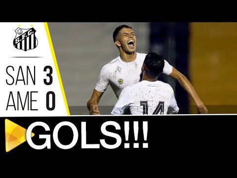 Santos 3 x 0 América-RN | GOLS | Copa SP (02/01/18)