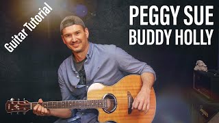 PEGGY SUE (BUDDY HOLLY) Guitar Tutorial deutsch - easy Songs fy¼r Anfy¤nger