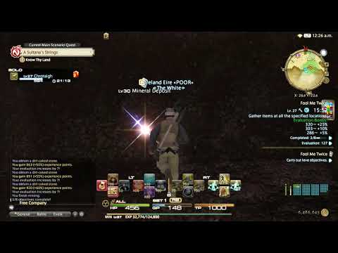 FINAL FANTASY XIV MIN Miner Ireland The Black Shroud South Shroud Levequest: Fool Me Twice 20.10.18