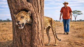 Fazendeiro encontra onça MORRENDO há 2 semanas em um buraco na árvore… então ele faz isso…