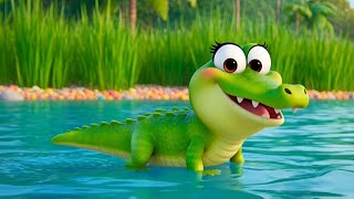 Download lagu 🐊💦 Baby Crocodile Splash Song | Cute 3D Cartoon for Kids 🌈🫧 mp3