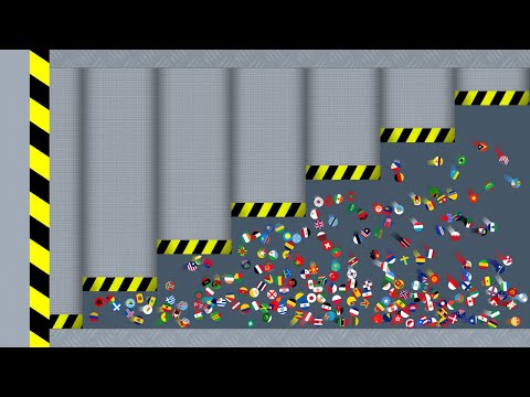 Shutter Crush #4 - Marble Race Countries in Algodoo