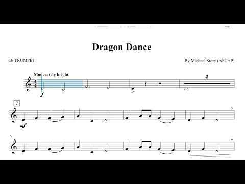 Dragon Dance (Michael Story) Bb Trumpet Play Along