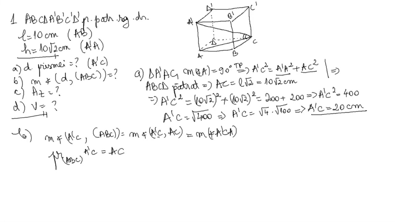 Problema calcul prisma patrulatera