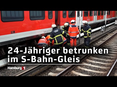 Betrunkener gerät zwischen S-Bahn-Gleise und bekommt Stromschlag