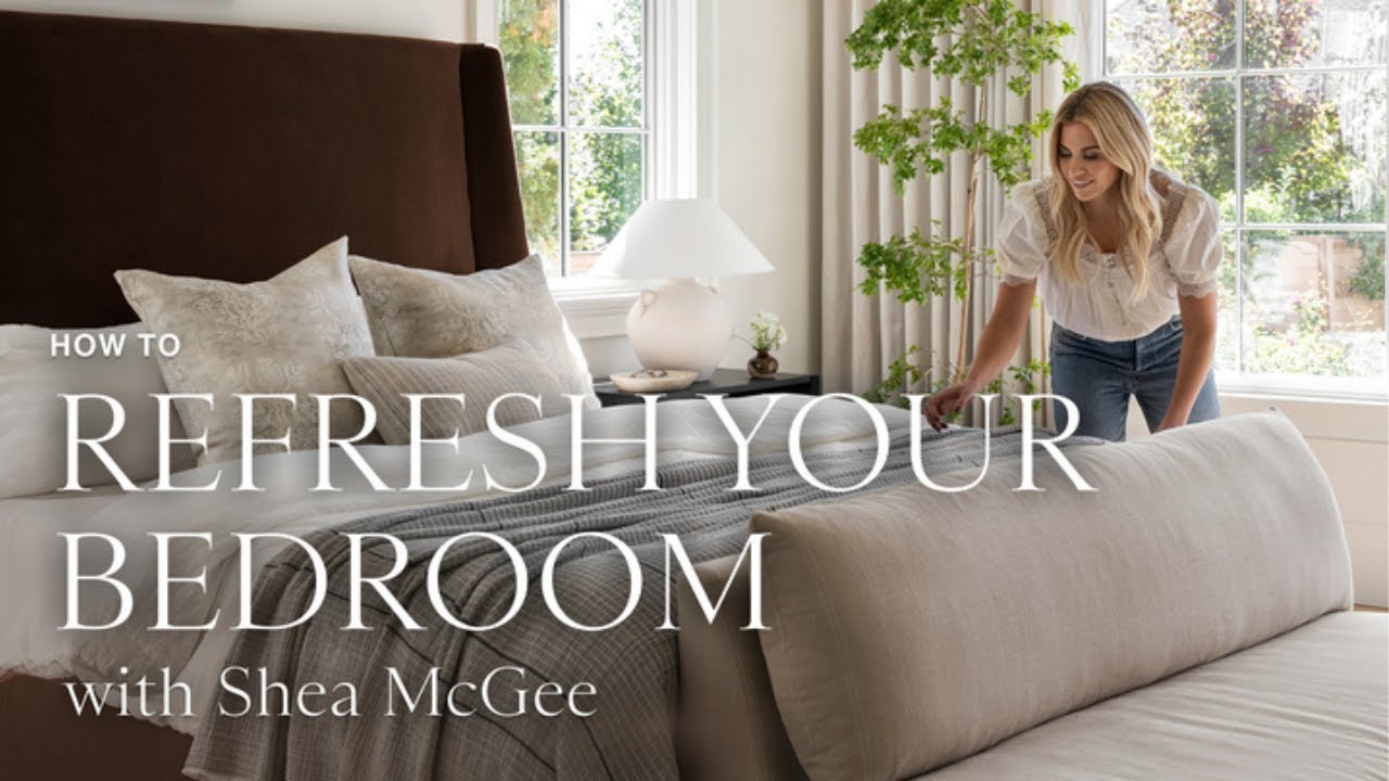 Shea McGee Styles the Perfect Bed | Easy Bedroom Styling Ideas