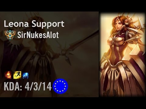 Leona Support vs Blitzcrank - SirNukesAlot - EUW Challenger Patch 6.14