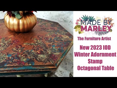 New 2023 IOD Winter Adornment Stamp Octagonal Table