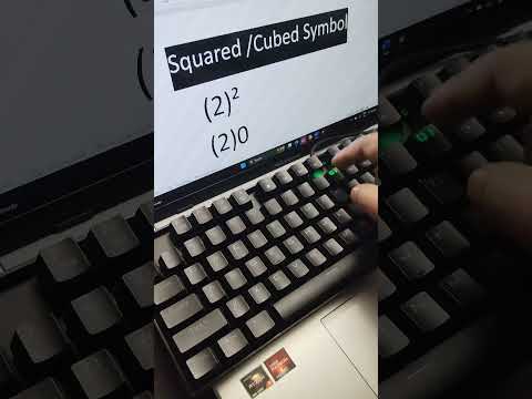 Squared and cubed symbol in ms word | #asmr #keyboard #msword #learning #windows