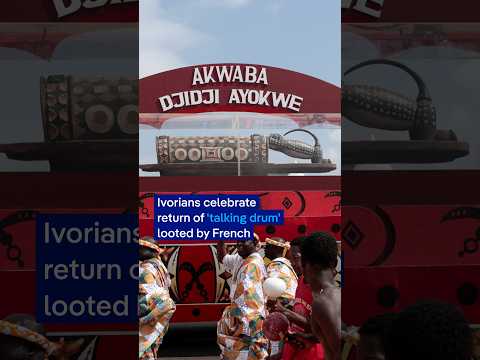 Ivorians celebrate return of priceless artefact looted by French colonial forces | DW News