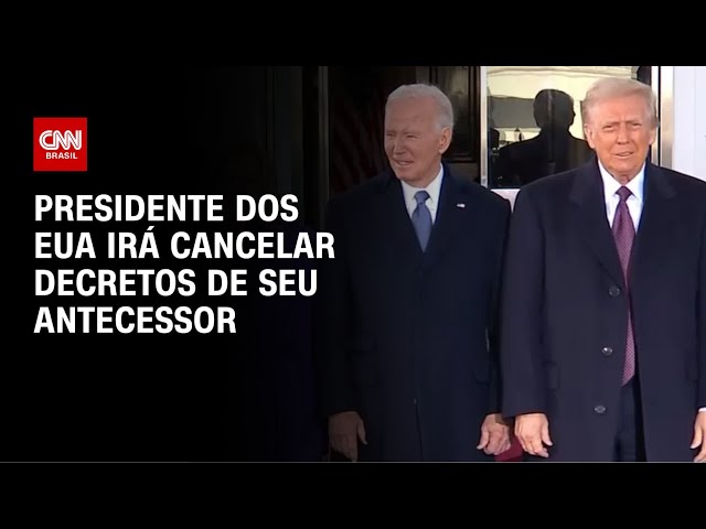 Trump diz que vai cancelar todas as ordens que Biden assinou com a "caneta automática"  | CNN 360º