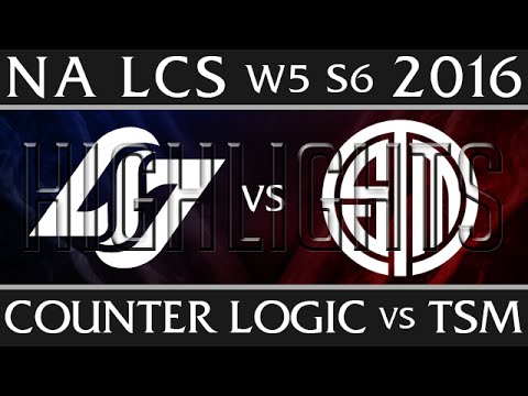 TSM vs CLG Highlights | NA LCS W5D2 2016 Spring S6 | Team Solomid vs Counter Logic Gaming Week 5
