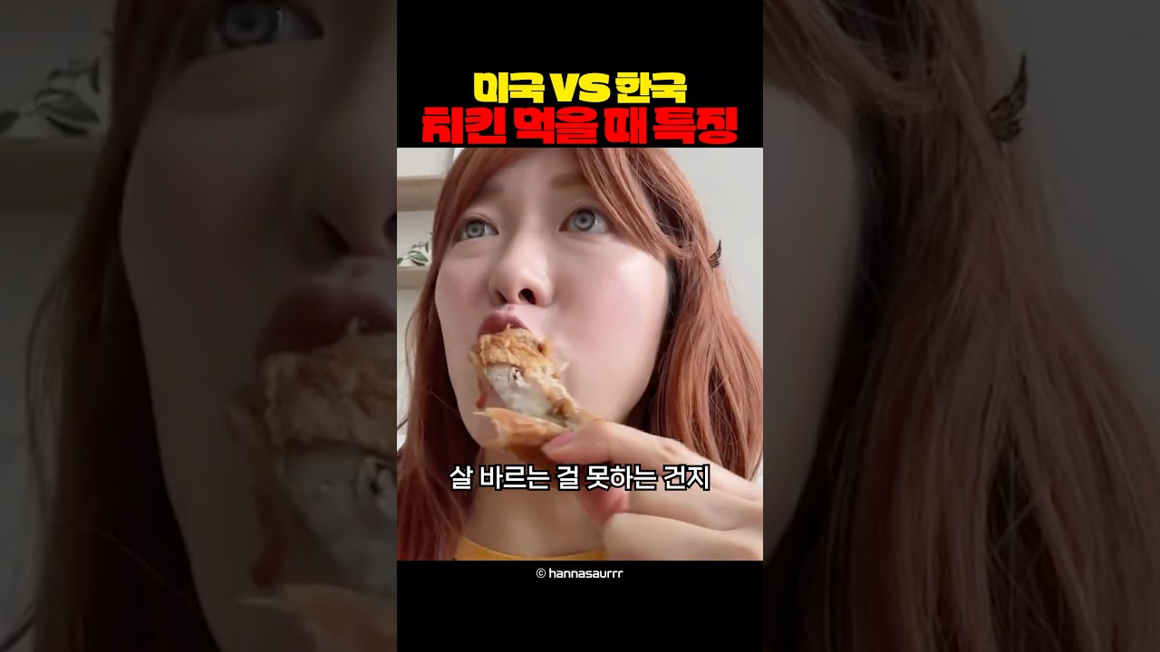 미국 vs 한국 치킨 먹을 때 특징