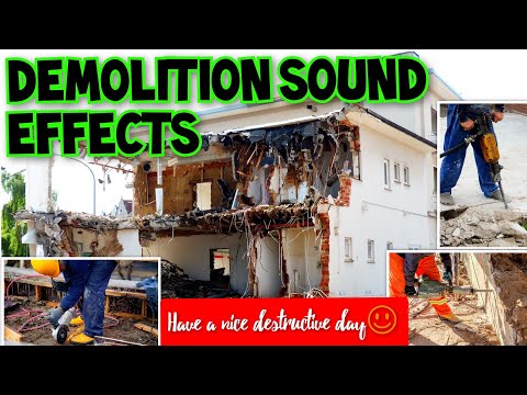 HOUSE DEMOLITION SOUND EFFECTS | DESTRUCTIVE  | PEOPLE TALKING | DRILL | IRRITATE YOUR NEIGHBOR