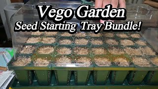 Starting Onion seeds in Vego Garden Seed Starting Tray Bundle