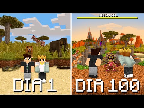 I SURVIVED 100 DAYS in AFRICA and WE MADE a ZOO - MINECRAFT THE MOVIE