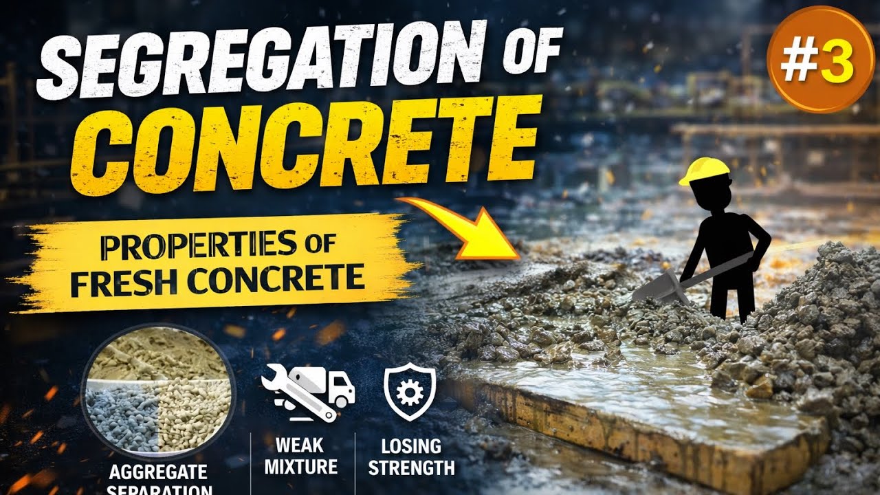 Segregation of Concrete || Properties of Fresh Concrete #3