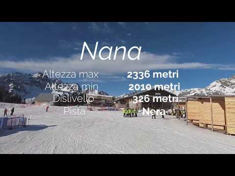 Valmalenco ski resort pista Nana (pista numero 1 nera) go-pro 7 Chiesa in Valmalenco