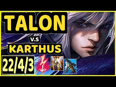TALON vs KARTHUS - 22/4/3 KDA MID GAMEPLAY - EUW Ranked GRANDMASTER