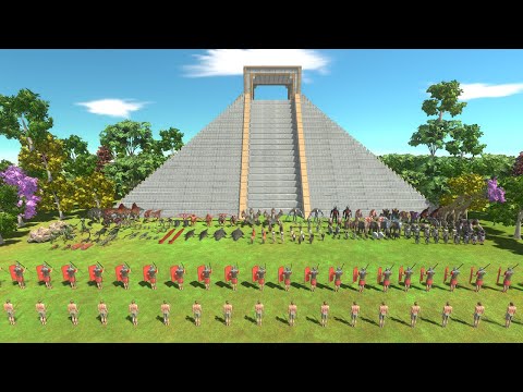 ROMANUS + ARCHIE THE ARCHER ARMY (500 COST) vs 2× FACTIONS Animal Revolt Battle Simulator