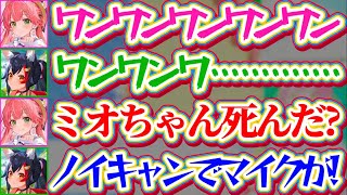 【ホロメン凸待ち】ホロメン最強と謳われるミオしゃと『ワンワン吠えバトル』した結果、ガチすぎる吠えにノイキャンされてしまいマイクがお亡くなりになるミオしゃw【ホロライブ切り抜き/さくらみこ/大神ミオ】
