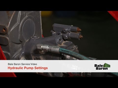 Marcrest Service Video - Hydraulic Pump Settings