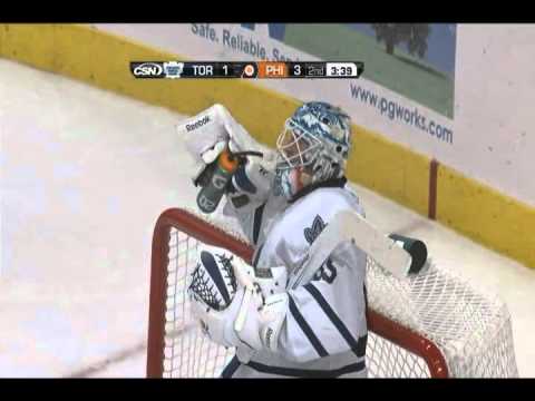 Blair Betts scores vs the Maple Leafs -10-23-10