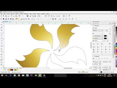 tutorial cara membuat warna  emas  di  corel draw  desain grafis