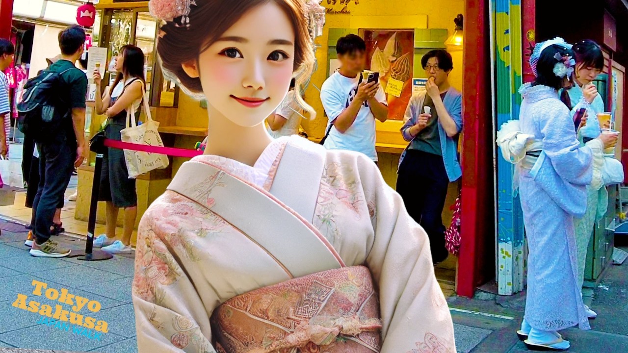 Tokyo Asakusa 🐶 Japanese-style town 💖 4K Nonstop 1 hour