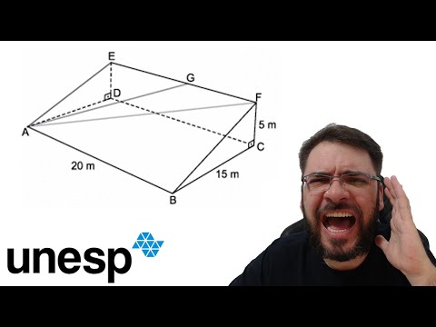 UNESP/2018 A ramp, shaped like a right prism, has right triangles ADE and BCF at its bases