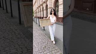 The abstract oil painting «Radiance» with gold leaf #abstract #gold #purple #sunset #landscape