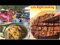 Late Night Cooking Routine For Next Day Best Fudge Brownie Without Oven Mutton BBQ