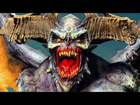 GREENSKINS vs WARRIORS OF CHAOS - TotalWar Warhammer 3 cinematic battle